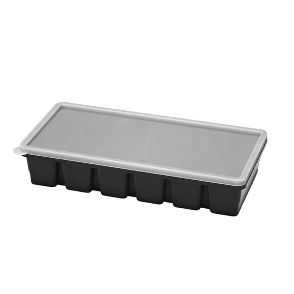 2 Pack Large Food Grade Silicone Ice Forms with Leakproof Lids, BPA Free Big Square Ice Tray Storage Container for Whiskey Cocktail Party Drinks
