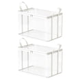 thumbnail image 1 of 2 Pack Large Heavy-DutyThick Plastic Clear Storage Box with Hinged Lid, Heavy-Duty Durable High Capacity Organizer, Perfect for Home, Camping, Travel, Attic and Moving (White M), 1 of 6