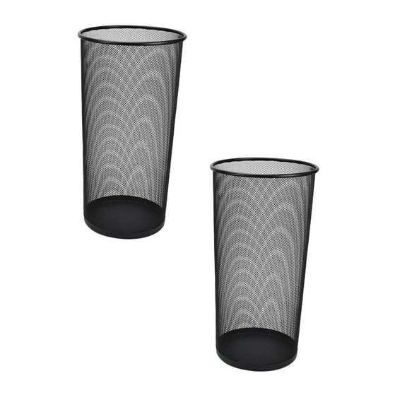2 Pack Large Metal Mesh Umbrella Stands - 10.5x20 Inch Freestanding Umbrella Holder for Entryway, Organizes Canes, Walking Sticks & Wrapping Paper - Home, Office & Hotel Storage Solution