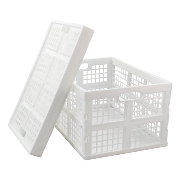 2-Pack Large Plastic Collapsible Storage Crate, 2 Count