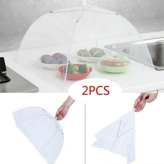 2 Pack Large Pop-Up Food Covers, Mesh Screen Protector Tent for Indoor Outdoor Dining, Picnic and Party Use