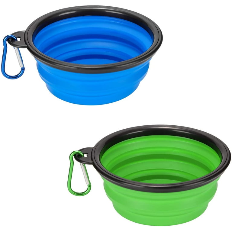 2 Collapsible food and water bowls with caribiner