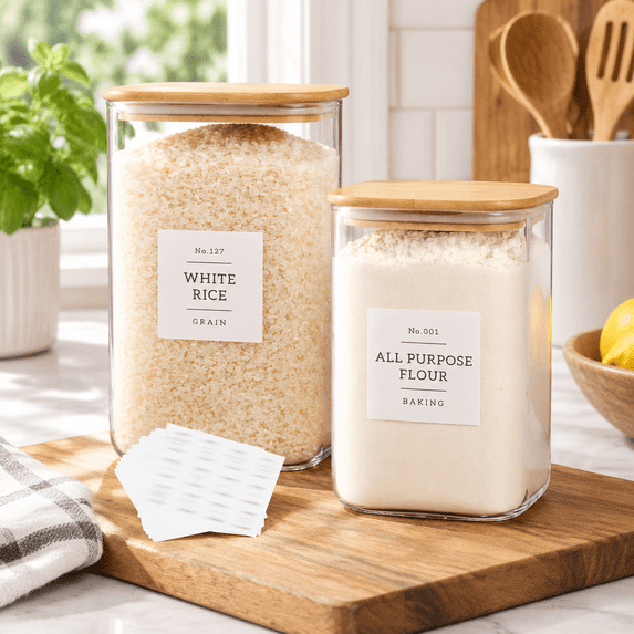 2 Pack Large Square Glflour And Sugar Containers With 132 Kitchen ...