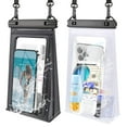 thumbnail image 1 of 2 Pack Large Waterproof Phone Pouch, IPX8 Double Sealing Floating Waterproof Bag for iPhone 16 15 14 Pro Max Sumsang S25 S24 Google All Devices, 1 of 7
