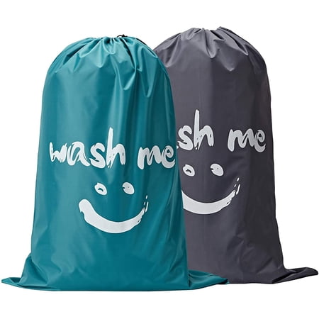 2 Pack Laundry Bag, Rips Tears Resistant Large Dirty Clothes Storage Bag,Heavy Duty Laundry Hamper Liner for College Students (28"x40")