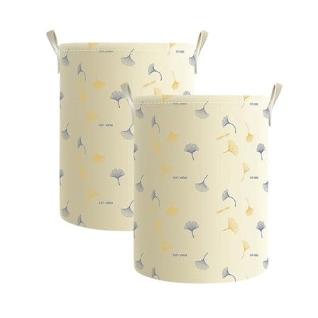 2 Pack Laundry Basket, 40L Collapsible Laundry Hamper, Freestanding Waterproof Clothes Basket with Handles for Laundry Room Bedroom Bathroom College Dorm, Dirty Clothes Hamper Clothes Organizer