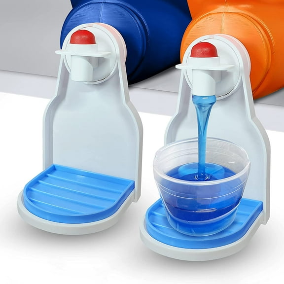 2 Pack Laundry Detergent Cup Holder, Detergent Drip Catcher (Upgraded Drip Tray), No More Mess or Leaks, Grip Style