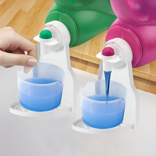 [2 Pack] Laundry Liquid Detergent Drip Catcher/Cup Holder,Fits Most Economic Sized Bottles,No More Leaks or Mess