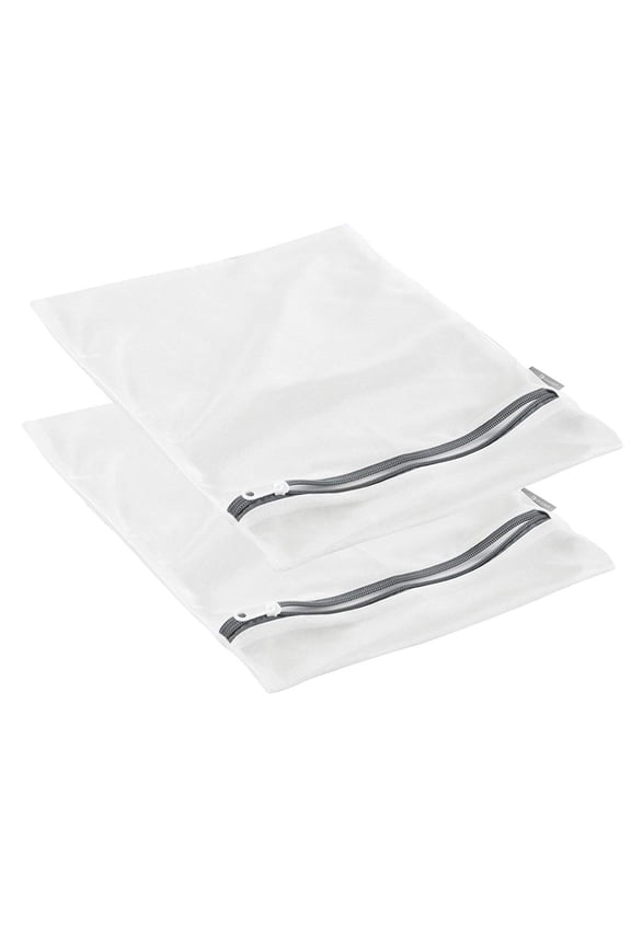 2 Pack Laundry Mesh Net Washing Bag Delicates Durable for Washing Machine,12 x 16 Inches lingerie bags for Laundry, Travel Storage Organize Bag for Cotton Clothes,Sheet,Sweater, Shoes