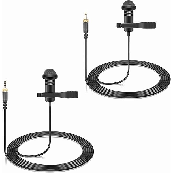 2-Pack Lavalier Lapel Microphone Compatible with Sennheiser Wireless System Bodypack Transmitter, Omnidirectional Condenser Mic for YouTube, Lectures, Living Performance