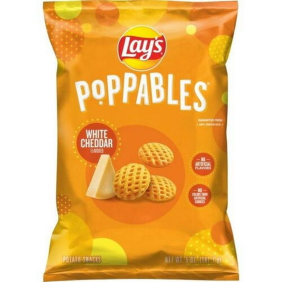 2 Pack - Lay's Potato Snacks Poppables White Cheddar 5 oz Package May Vary