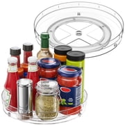 2 Pack Lazy Susan Organizer, 10.7 Inch Lazy Susan Turntable for Cabinet, Turntable Organizer for Pantry Organizers and Storage, Non-Skid Fridge Organizer
