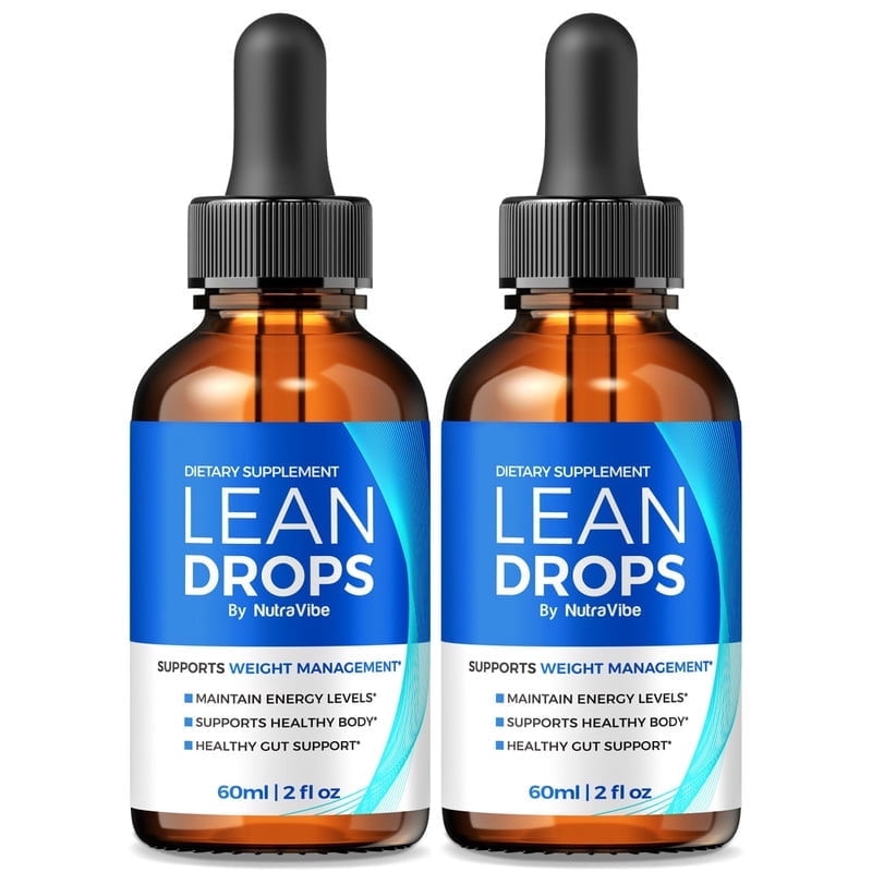 (2 Pack) Lean Drops – LeanDrops Liquid Formula with a Clean Blend to Support Fitness Goals, Active Lifestyle & Wellness | Just a Few Easy Drops for a Fit-Focused Lifestyle (60 Servings)
