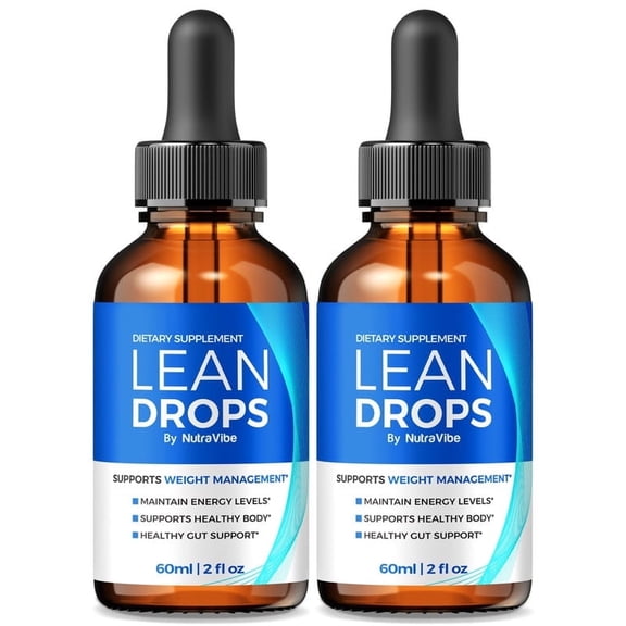 (2 Pack) Lean Drops LeanDrops Liquid Formula with a Clean Blend to Support Fitness Goals, Active Lifestyle & Wellness | Just a Few Easy Drops for a Fit-Focused Lifestyle (60 Servings)
