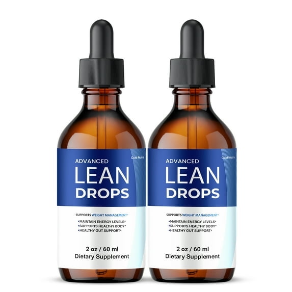 (2 Pack) Lean Drops Liquid Supplement, LeanDrops Max Strength Supplement, All Natural Formula, 60 ML per Bottle