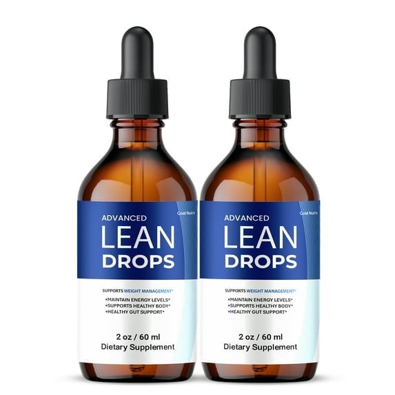 Gold Nutra Lean Drops Max Strength liquid supplement, 2 bottles, 60 mL each, 2 months supply