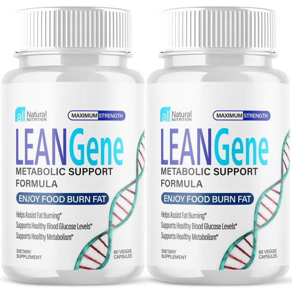 (2 Pack) Lean Gene - Keto Weight Loss Formula - Energy & Focus Boosting Dietary Supplements for Weight Management & Metabolism - Advanced Fat Burn Raspberry Ketones Pills - 120 Capsules