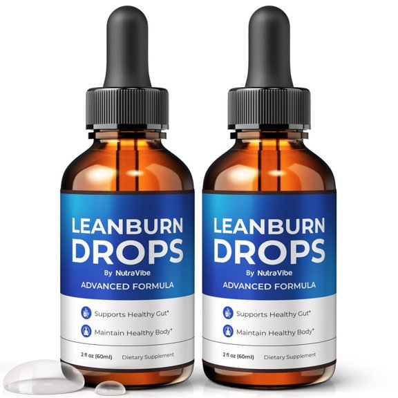 (2 Pack) LeanBurn Natural Daily Liquid Formula Designed to Align with Fitness Goals, Support an Active Lifestyle & Body Balance | Just a Few Drops for a Fit-Focused Routine (60 Servings)