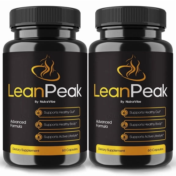 (2 Pack) LeanPeak Natural Daily Pill Formula Designed to align with Fitness Goals, Support active Lifestyle & Body Balance | Just 2 Easy-to-Swallow Pills Daily (120 Capsules)