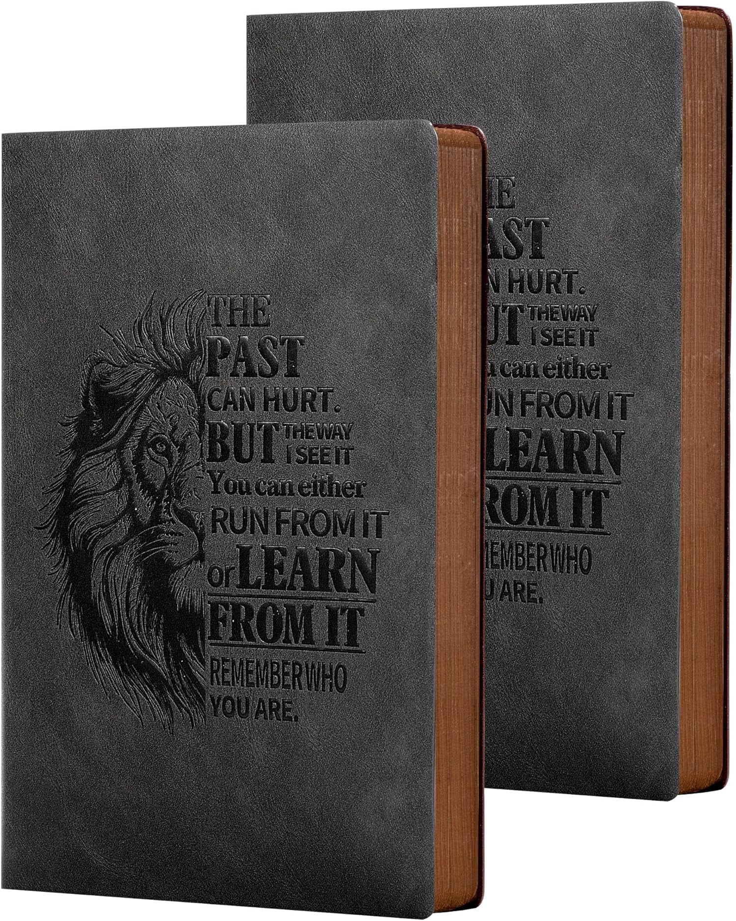 Moonster Leather Journal Refillable Notebook - Writing Journals For Women, Mens Journal Leather Notebook Cover With Pen - Leather Bound Lined Paper A5 Travelers Diary - Travel Journal For Writing