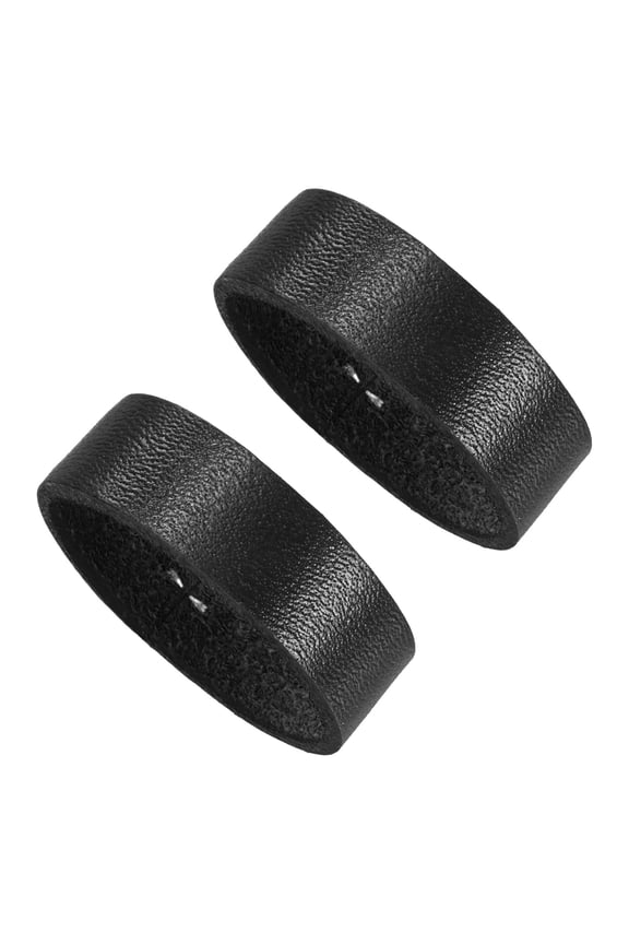 2-Pack Leather Loop Keeper Accessories, 1.38 Inch/ 3.5 cm Belt Loop Keepers Use for Holding Extra Length Straps in Place Pants, Elastic Belts Buckle [Black]