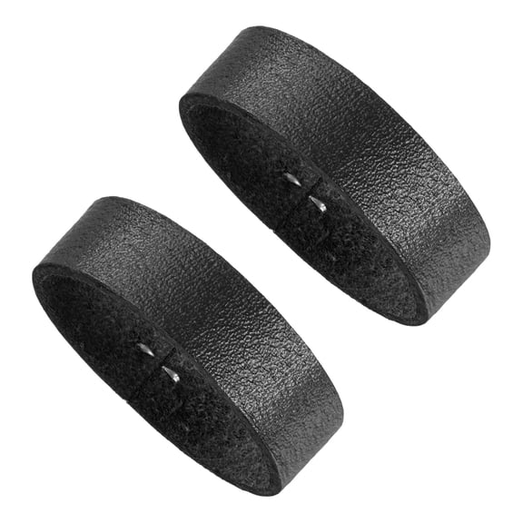 2-Pack Leather Loop Keeper Accessories, 1.5 Inch/ 3.8 cm Belt Loop Keepers Use for Holding Extra Length Straps in Place Pants, Elastic Texture Belts Buckle [Black]