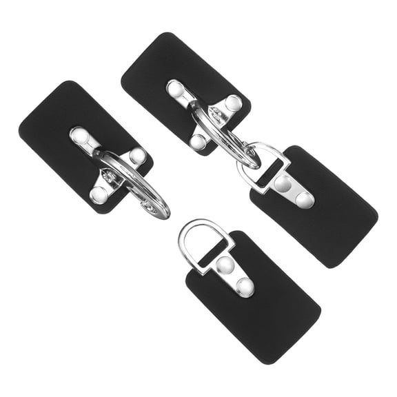 2 Pack Leather Snap Buckle Lock, 4.6" Long Sew on Toggle Closure Buckle Alloy Leather Clasp Fasteners Replacement Snap Toggle for Cloak DIY Craft Sewing, Black/Silver