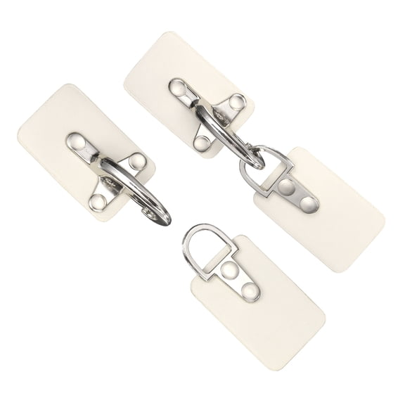2 Pack Leather Snap Buckle Lock, 4.6" Long Sew on Toggle Closure Buckle Alloy Leather Clasp Fasteners Replacement Snap Toggle for Cloak DIY Craft Sewing, Cream White/Silver