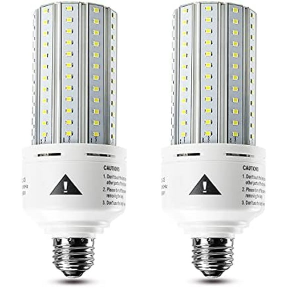 2 Pack Led Light Bulb 500W Equivalent 7500 Lumen 5000K E26/E27 Medium Base 60W led Bulb for Outdoor Indoor Lamp Area Garage Warehouse Workshop Street Backyard New Upgrade 2 Count (Pack of 1)
