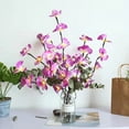 thumbnail image 1 of 2 Pack Led Orchid Branch Light Phalaenopsis Twig Lamp Artificial Butterfly Orchid Bouquet Battery Operated for Home Vase Decoration（Purple）, 1 of 5