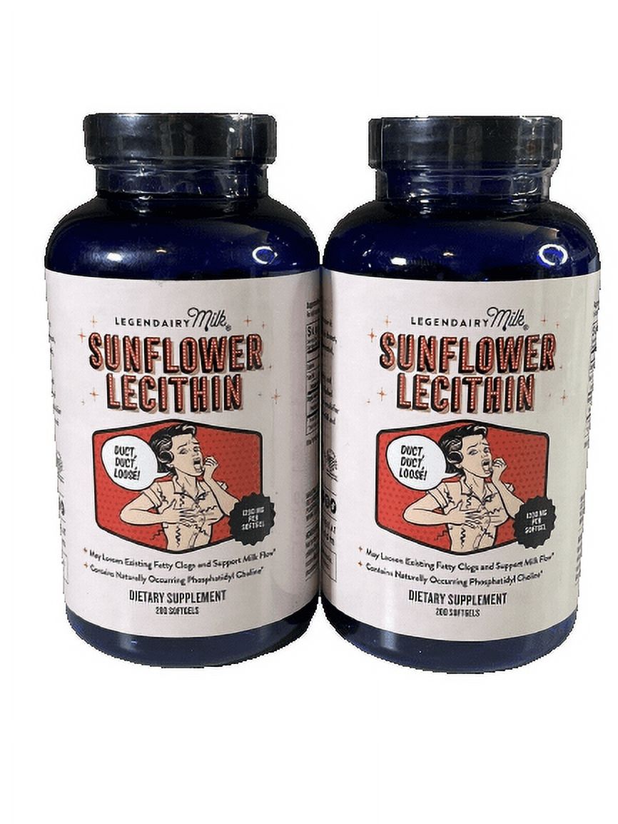 2 Pack Legendairy Milk Sunflower Lecithin Lactation Supplement 200 Ct