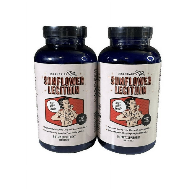 2 Pack Legendairy Milk Sunflower Lecithin Lactation Supplement, 200 ct