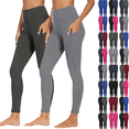 thumbnail image 1 of 2 Pack Leggings for Women High Waisted Tummy Control Soft Stretchy Yoga Pants Workout Fitness Running Yoga Butt Lifting Tights, 1 of 9