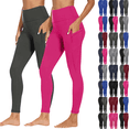 thumbnail image 1 of 2 Pack Leggings for Women High Waisted Tummy Control Soft Stretchy Yoga Pants Workout Fitness Running Yoga Butt Lifting Tights, 1 of 9