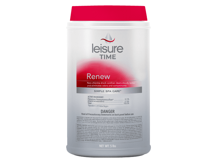 Leisure Time Renew Granular Spa Hot Tub Shock Oxidizer Chemicals, 5 Lb (2 Pack)