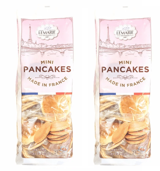 2 Pack | Lemarie Patissier Mini Pancakes 2.2 Pounds (25