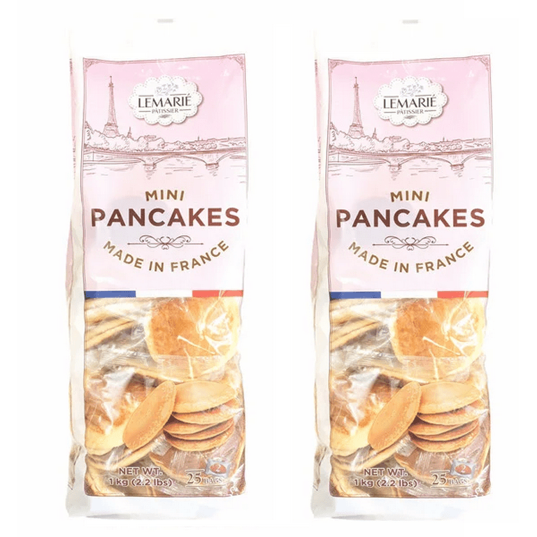 2 Pack | Lemarie Patissier Mini Pancakes 2.2 Pounds (25 Count Each