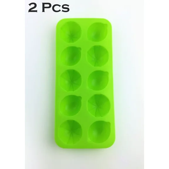 2 Pack Lemon Shape Candy Chocolate Ice Cube Mold Tray Non Stick Soft Silicon