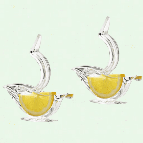 2 Pack Lemon Squeezer - Bird Shape, Transparent Hand Squeeze Fruit Juicer for Orange, Lime, and Lemon