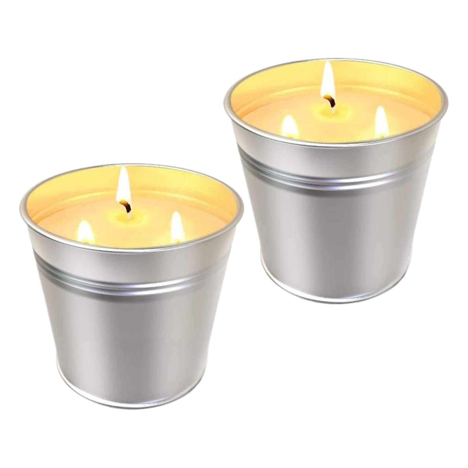 2 Pack Lemongrass Triple Wick Soy Candle In Smooth Tin, By Meiiso, Large Inventory!