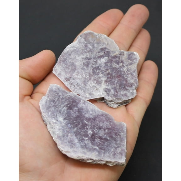 2 Pack Lepidolite Leaves / Slabs (2" - 3") Layered Mica Crystal Mirror Cluster