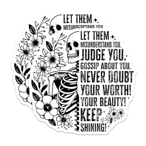 Skeleton Reminder (2 Pack) Let Them Misunderstand You Magnets - Inspirational Skeleton ...