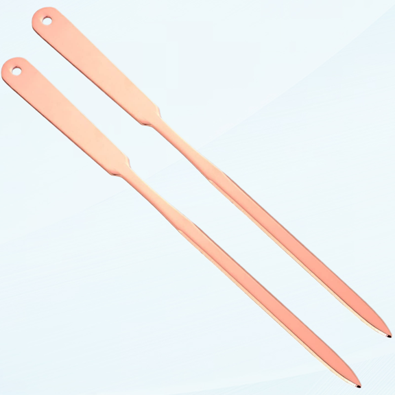 2 Pack Letter Openers Envelope Opener Stainless Steel Hand Letter Envelope Knife Lightweight Envelope Slitter (Rose Gold)