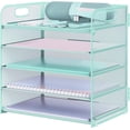 2 Pack Letter Tray Paper Organizer 5-Tier Desk Organizer File Organizer ...