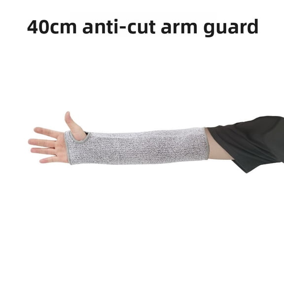 2 Pack Level 5 Cut Resistant Arm Sleeves, Anti-Scratch Anti-Puncture Protective Forearm Guards for Butcher Kitchen Cutting Work, Unisex Safety Arm Cover