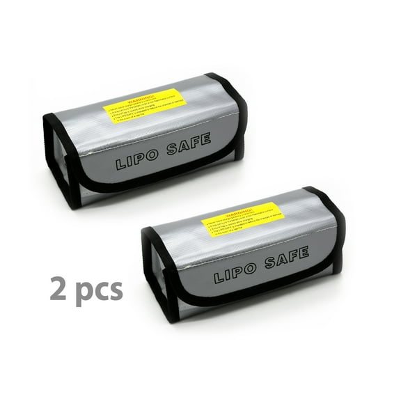 2 Pack LiPo Battery Fireproof Explosion Proof Safety Bag for guarding, charging and storage