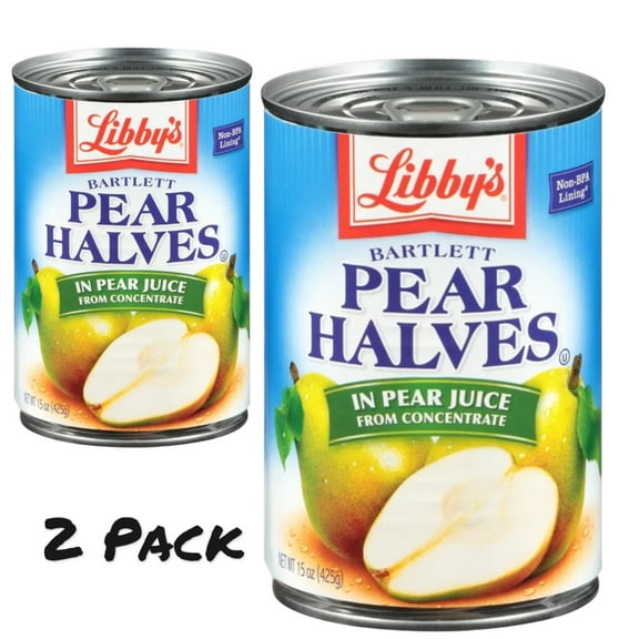 ( 2 Pack ) Libby's Bartlett In Pear Juice Pear Halves 15 Oz Can