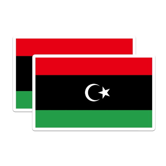 (2 Pack) Libya World Flag Magnets - Pride - 5 Inches On Longest Side - Premium Magnet - Choose from Over 200 Countries - for Cars, Refrigerators, Toolboxes, Lockers - Made in USA - MAG0910