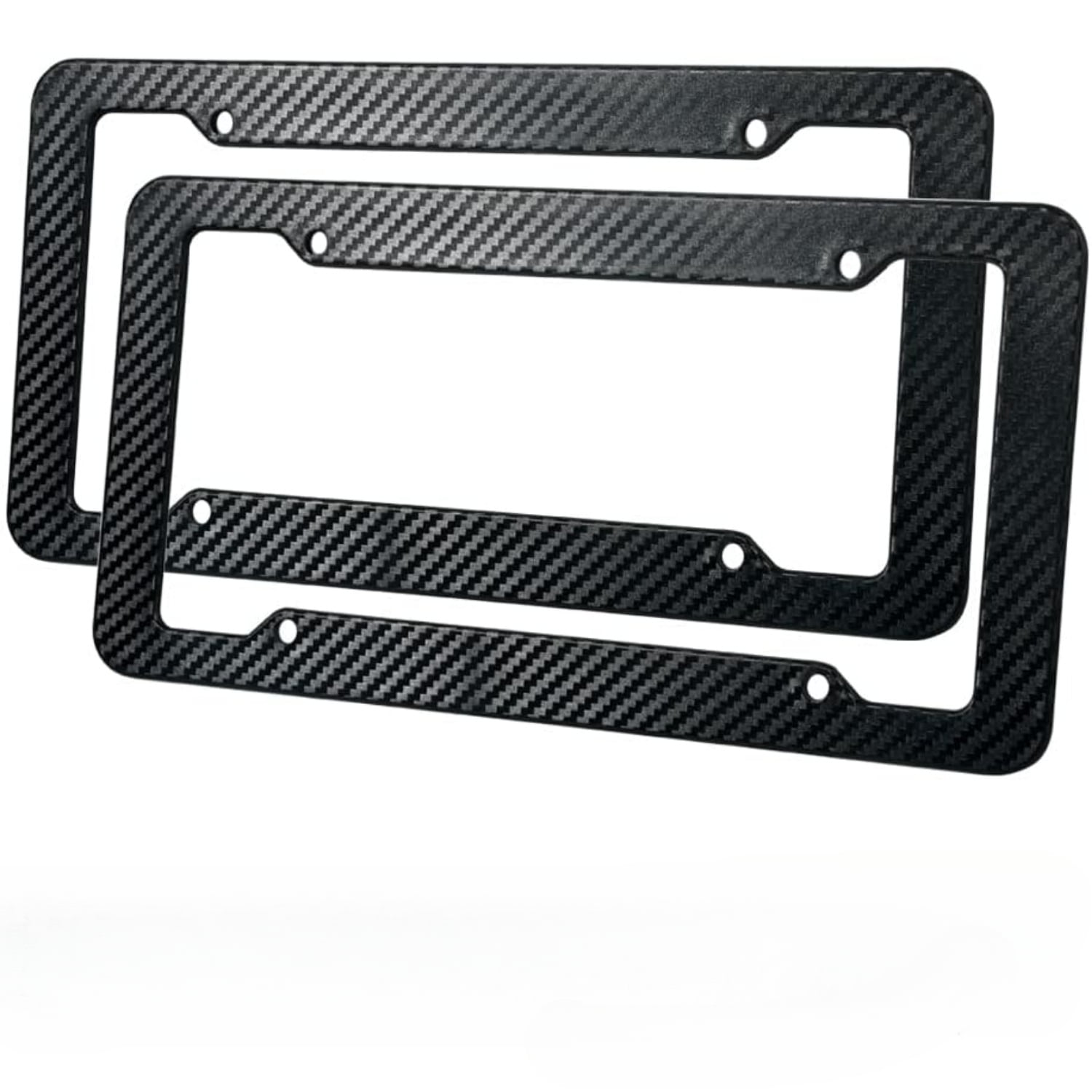 2 Pack License Plate Frames,Carbon Fiber License Plate Frame,Car Tag ...