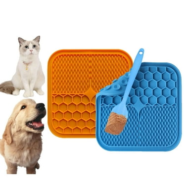 Licking Mat for Dogs & Cats 2 Pack with Suction Cups,Dog Peanut Butter ...